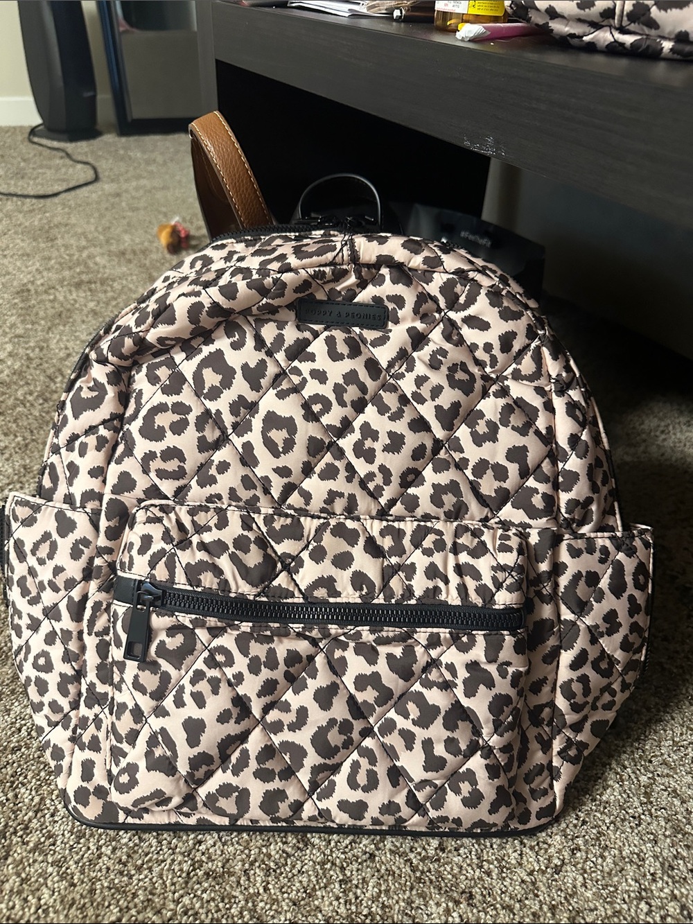 Poppy & Peonies discontinued leopard backpack